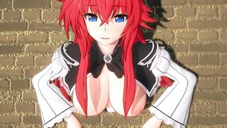 Rias Gremory stuck in wall [poku]