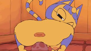 Ankha's showing off her physical abilities [andyxtal]