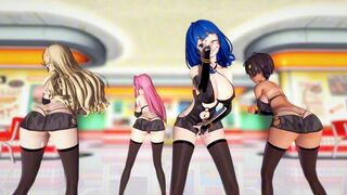 Yanami Anna X Yakishio Lemon X Himemiya Karen X Shikiya Yumeko - PINK LABEL Dance