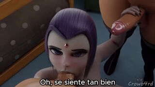 Raven fucked by a futanari Sub Spanish