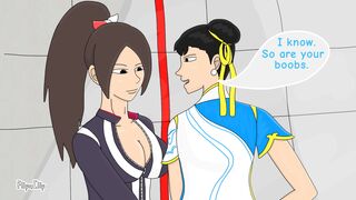 mai shinranui and chun-li