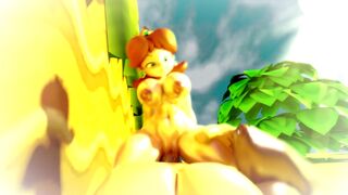 Daisy Riding Funky Kong
