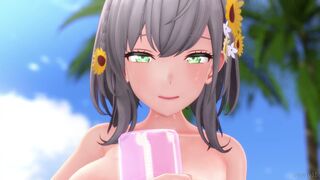 shirogane noel onahole handjob (nude) (hololive)