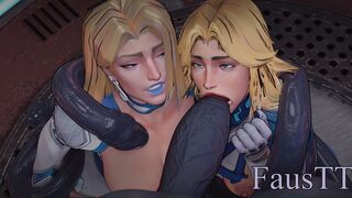 Emma Frost & Invisible woman blow Venom