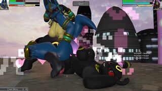 Lucario vs Umbreon! Heroine Rumble 2 Pokemon Futa X Futa