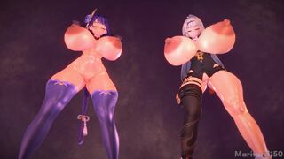 [4K] Raiden Shogun & Yi Xuan - Hip Swinging Dance