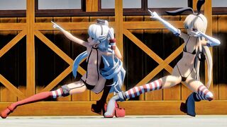 Shimakaze & Amatsukaze - Luvoratorrrrry [MMD R15] West4826