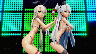 Shimakaze & Amatsukaze - Chocolate Cream (ver. 2) [MMD R15] West4826
