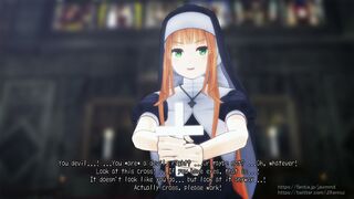 A Futanari Saintess, bound by a vow of abstinence from masturbation