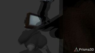 Tv woman having fun with simp cameraman