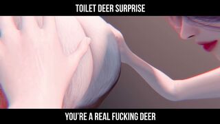 Toilet deer surprise