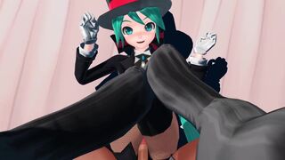 MMD Miracle painting Miku thighsjob