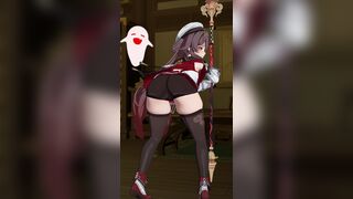 Hu Tao Booty Bounce - ALT 2 - 4K