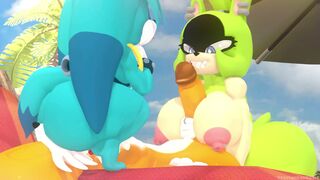 Surge And Kit Play With Tails