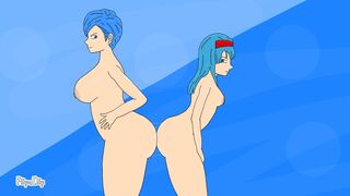 bulma and bra bumping butts
