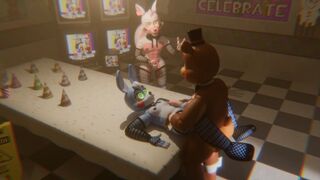 Freddy and Bonnie get it on while fox watches - HQ