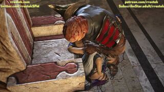 Shao Kahn throat fucking his favourite concubines 2560x1440 version