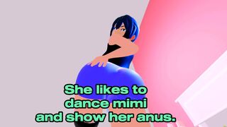 Luna is back in 3D and wants to show her anus to her fans.