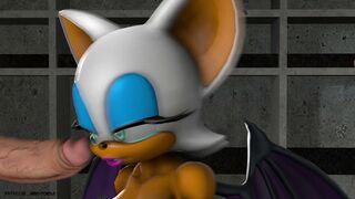 Rouge surrounded by cocks