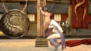 Mileena and Sindel have fun after fighting hours.