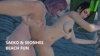 Saeko & Seonhee's Beach Fun
