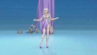 [Vocaloid MMD](弱音 Haku)《GFRIEND - Glass Bead -JP》dance (R18)