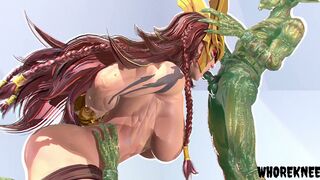 Angela Defeated by goblins