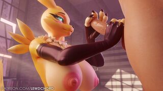 Renamon Deepthroat & Handjob [Lewdchord]