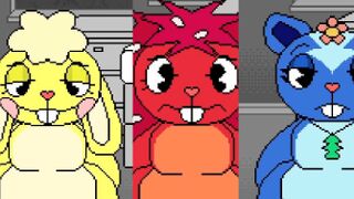 Cuddles, Flaky and Petunia being used like a fleshlight lmfao