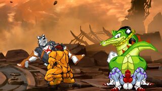 MUGEN Request#285: Wargreymon & Weregarurumon Fucks Vector & Othello