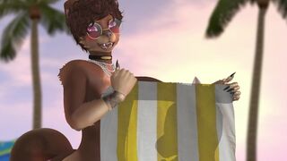 Public Beach Furry Femboy Blowjob