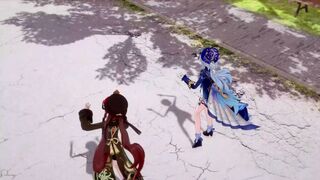 [Genshin MMD R18](Furina & Hou Tao) HIMEHINA - (愛包)Heart Pie Dancehall