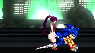 MUGEN: Yuzuriha fucks Sonic