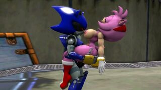 Amy caught by Metal Sonic