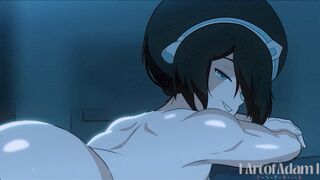 Toph taking sexy bath