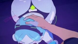 Rebecca blowing a cock