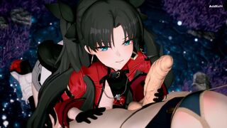 Rin Tohsaka x Futa Saber video sex (HSR x Fate)