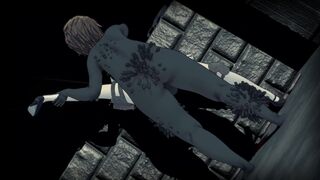 M240-Chan gets bonked by a zombie