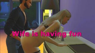 Wife is having fun