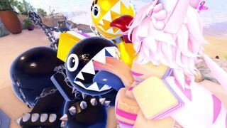 2 Chain chomps overpower a Femboy @/Apollospaws