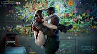 Barret fucks Aerith while standing