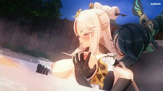 Ningguang x Futa Xianyun having fun (GI)