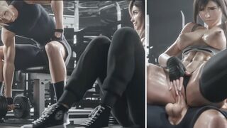 [4K] Tifa Gym Workout Turns Into Intense POV Sex with Cloud [Miwo]