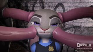Judy Surrounded By Horse Cocks