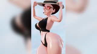 [ RedDolphin3D ] Helen parr Animations compilation