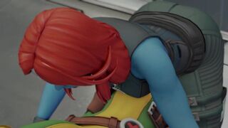 Mystique sitting on Rogue