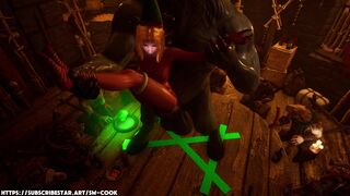 Jester Elf Gets Destroyed by Headless Beast