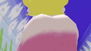 SM64 Princess Peach Showcase Full Clothes to Nude