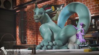 The big dragon loves it when a big dick enters him