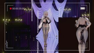 Grey Pantyhose&Anal Bead Pull Play with Sexy Haku
